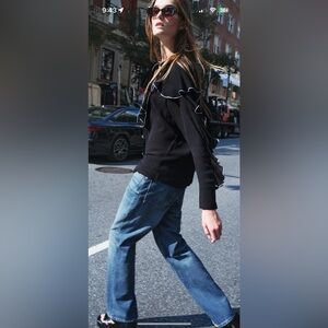 Zara contrast ruffles shirt  zw collection